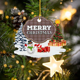 Clan Borthwick Dress Ancient "Merry Christmas" Tartan Acrylic Ornament VJ21 Borthwick Dress Ancient Tartan Tartan Christmas